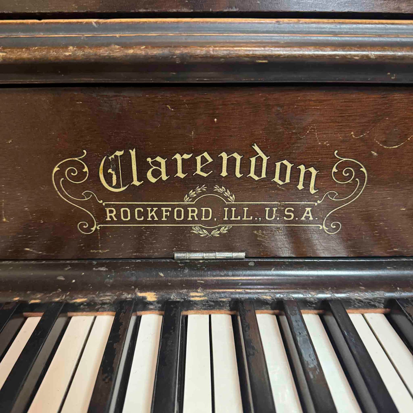 CURRENT SHOP WORK 1904 Clarendon 55" Wood Finish Upright Piano