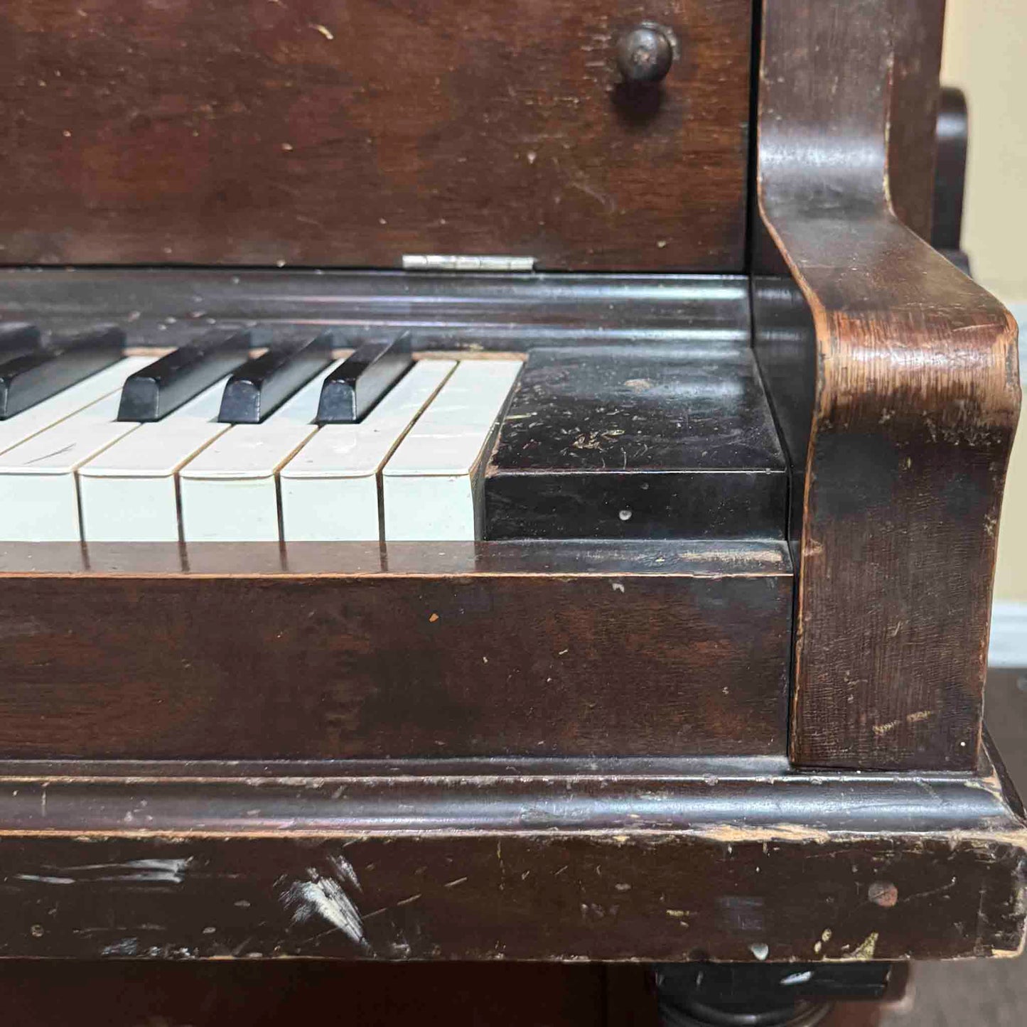 CURRENT SHOP WORK 1904 Clarendon 55" Wood Finish Upright Piano