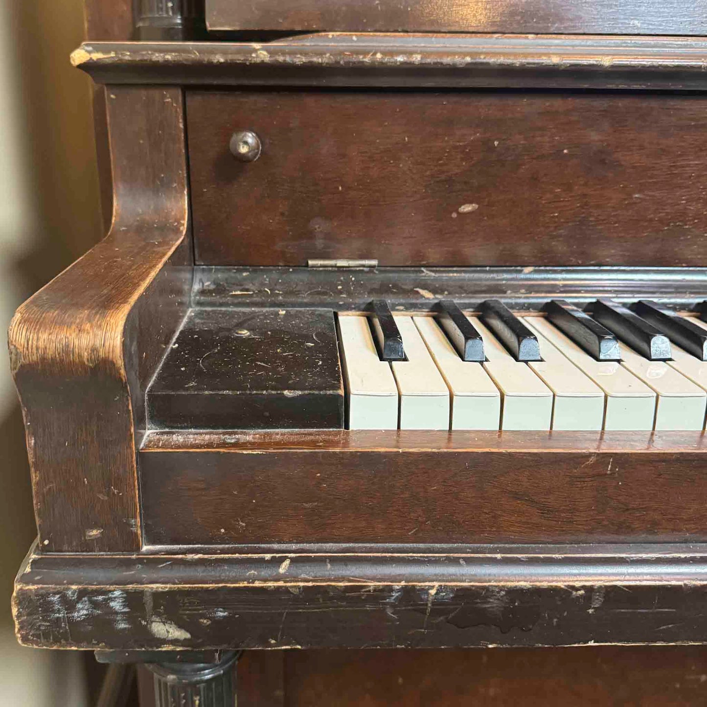 CURRENT SHOP WORK 1904 Clarendon 55" Wood Finish Upright Piano