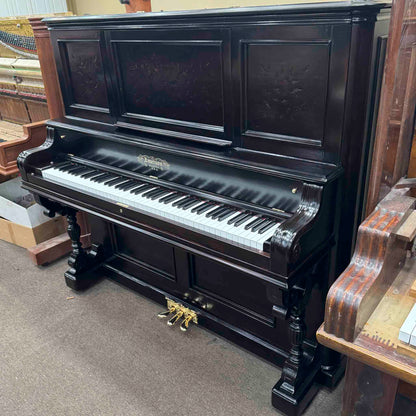 HEIRLOOM RESTORATION 1890 Emerson 58" Wood Finish Commissioned Upright Piano