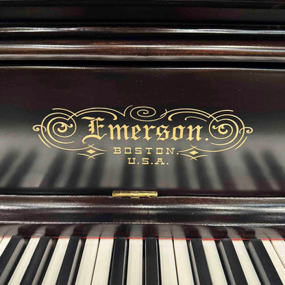HEIRLOOM RESTORATION 1890 Emerson 58" Wood Finish Commissioned Upright Piano