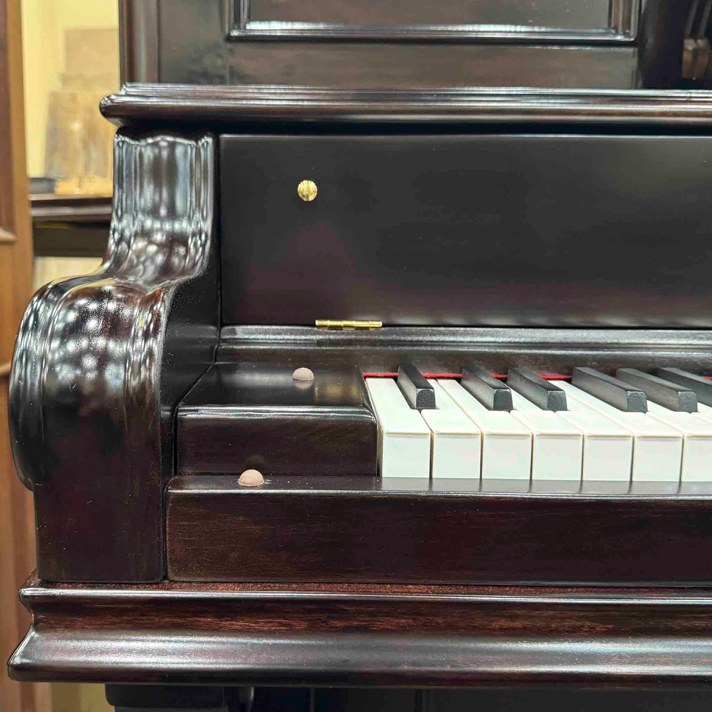 HEIRLOOM RESTORATION 1890 Emerson 58" Wood Finish Commissioned Upright Piano