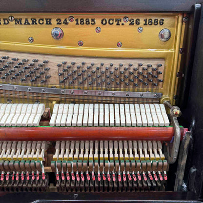 HEIRLOOM RESTORATION 1890 Emerson 58" Wood Finish Commissioned Upright Piano