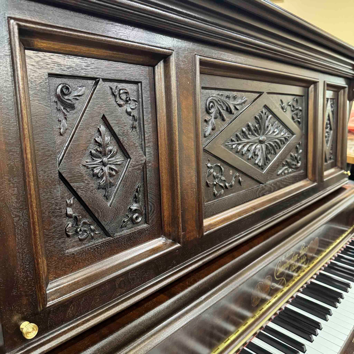 HEIRLOOM RESTORATION 1901 Cunningham 56" Commissioned Upright Piano