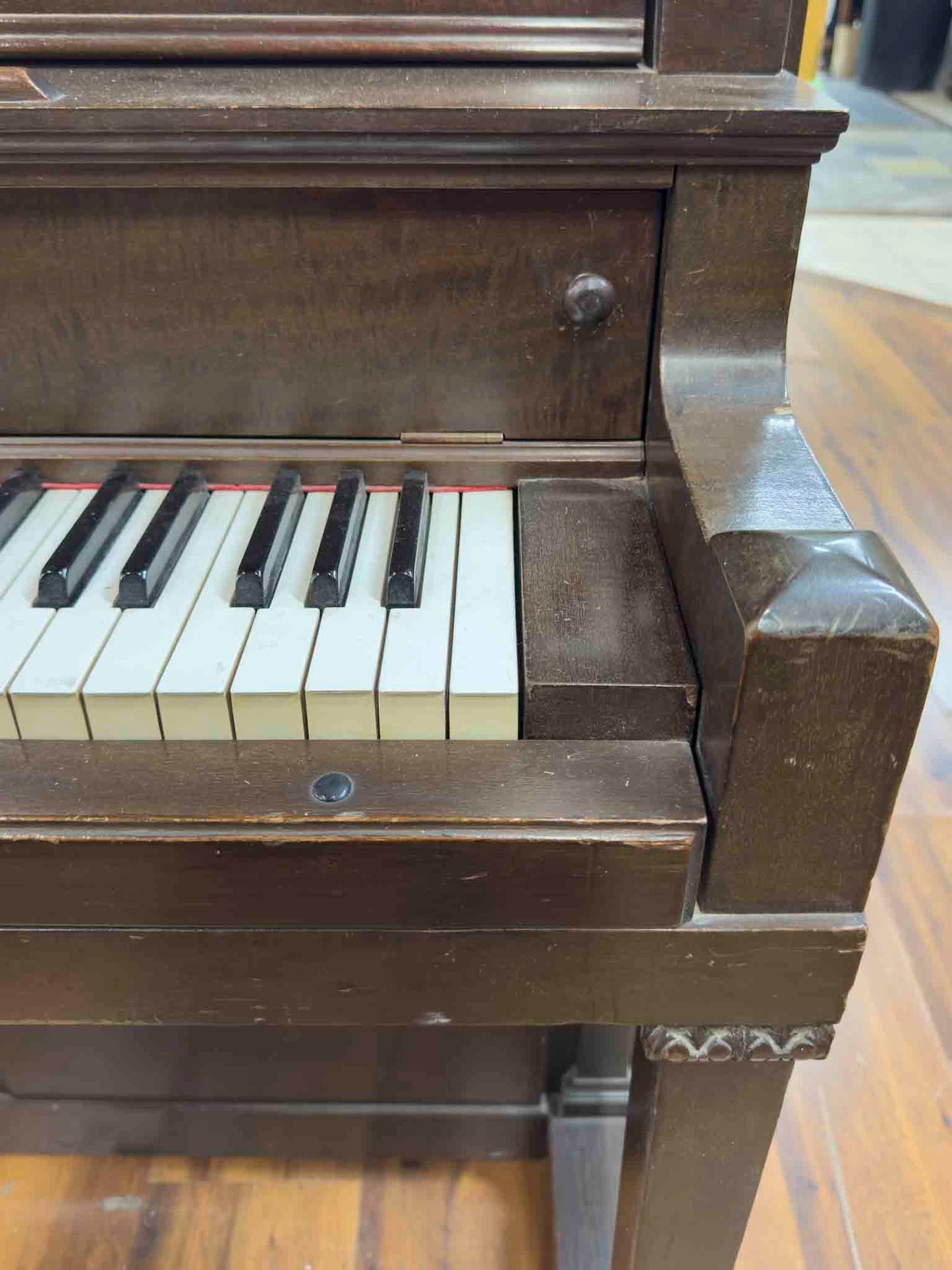 CURRENT SHOP WORK 1915 Emerson 56" Wood Finish Commissioned Upright Piano