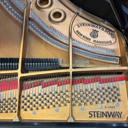 CURRENT SHOP WORK 1983 Steinway & Sons Model L 5'10" Satin Black Commissioned Grand Piano