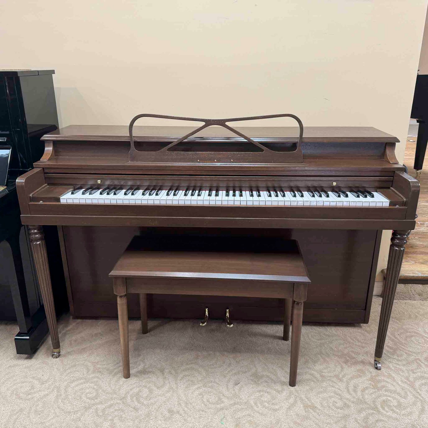 CURRENT SHOP WORK 1960 Hallet Davis 36.5" Commissioned Spinet Piano