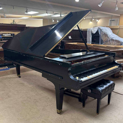 AVAILABLE TO RESTORE: CALL FOR CUSTOM PRICING—1925 Baldwin Grand 9' Satin Black Grand Piano