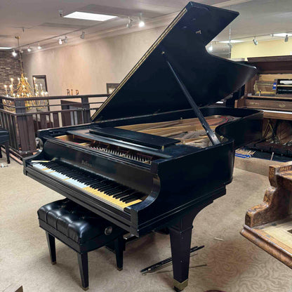 AVAILABLE TO RESTORE: CALL FOR CUSTOM PRICING—1925 Baldwin Grand 9' Satin Black Grand Piano