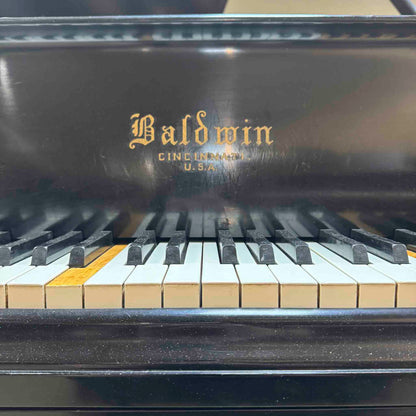 AVAILABLE TO RESTORE: CALL FOR CUSTOM PRICING—1925 Baldwin Grand 9' Satin Black Grand Piano