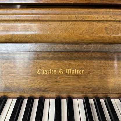 CURRENT SHOP WORK 1979 Charles Walter 43" Walnut Finish Commissioned Console Piano