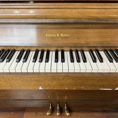 CURRENT SHOP WORK 1979 Charles Walter 43" Walnut Finish Commissioned Console Piano