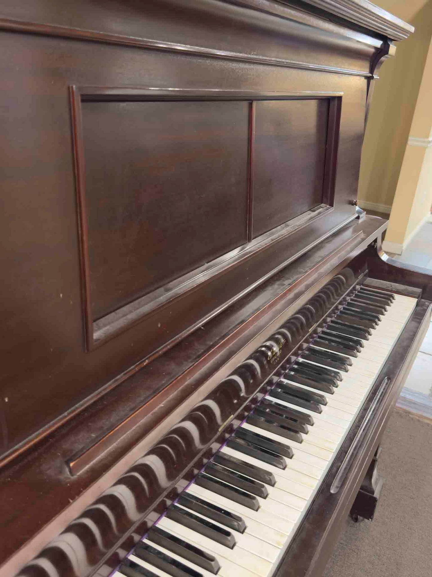 CURRENT SHOP WORK Elite Wood Finish Commissioned Upright Vintage Player Piano