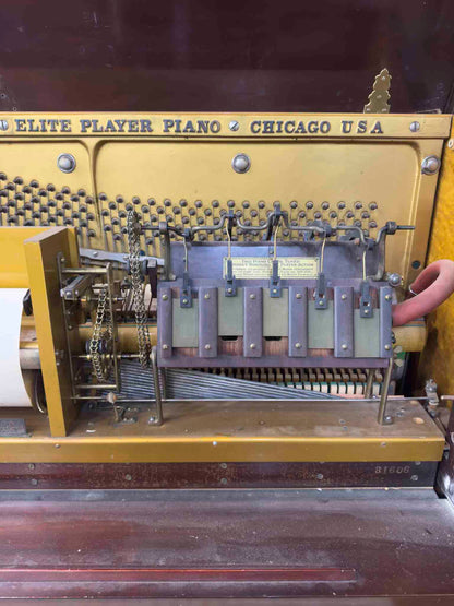 CURRENT SHOP WORK Elite Wood Finish Commissioned Upright Vintage Player Piano