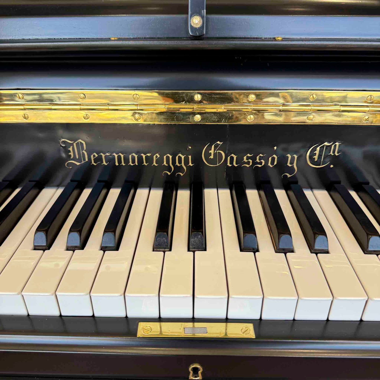 HEIRLOOM RESTORATION 1860's Bernareggi 49" Black Wood Finish Commissioned Upright Piano