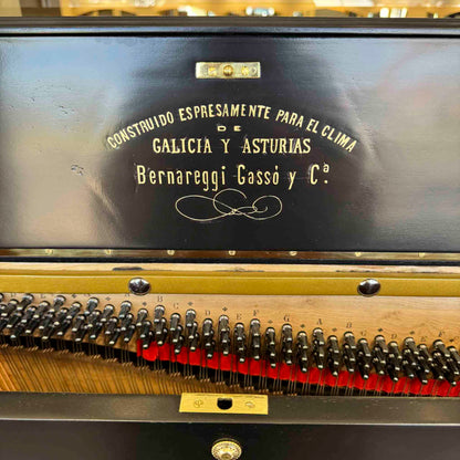 HEIRLOOM RESTORATION 1860's Bernareggi 49" Black Wood Finish Commissioned Upright Piano