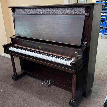 CURRENT SHOP WORK 1908 Werner 57" Wood Finish Commissioned Upright Piano