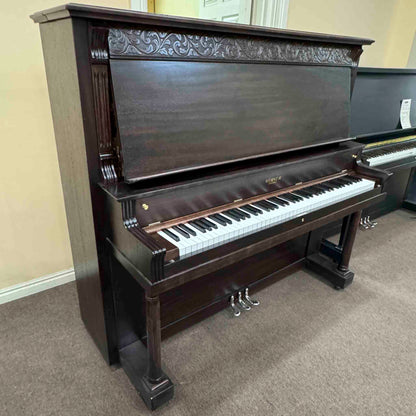 CURRENT SHOP WORK 1908 Werner 57" Wood Finish Commissioned Upright Piano