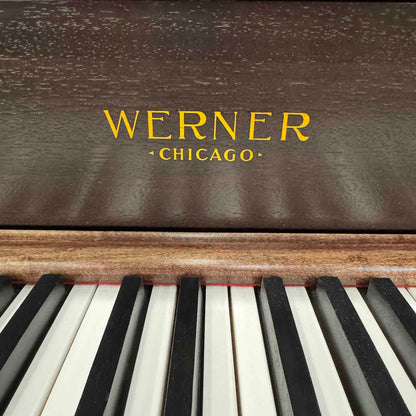CURRENT SHOP WORK 1908 Werner 57" Wood Finish Commissioned Upright Piano