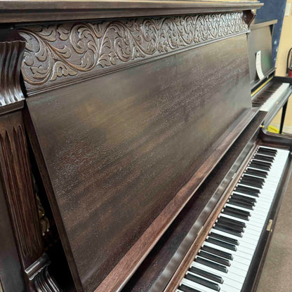 CURRENT SHOP WORK 1908 Werner 57" Wood Finish Commissioned Upright Piano