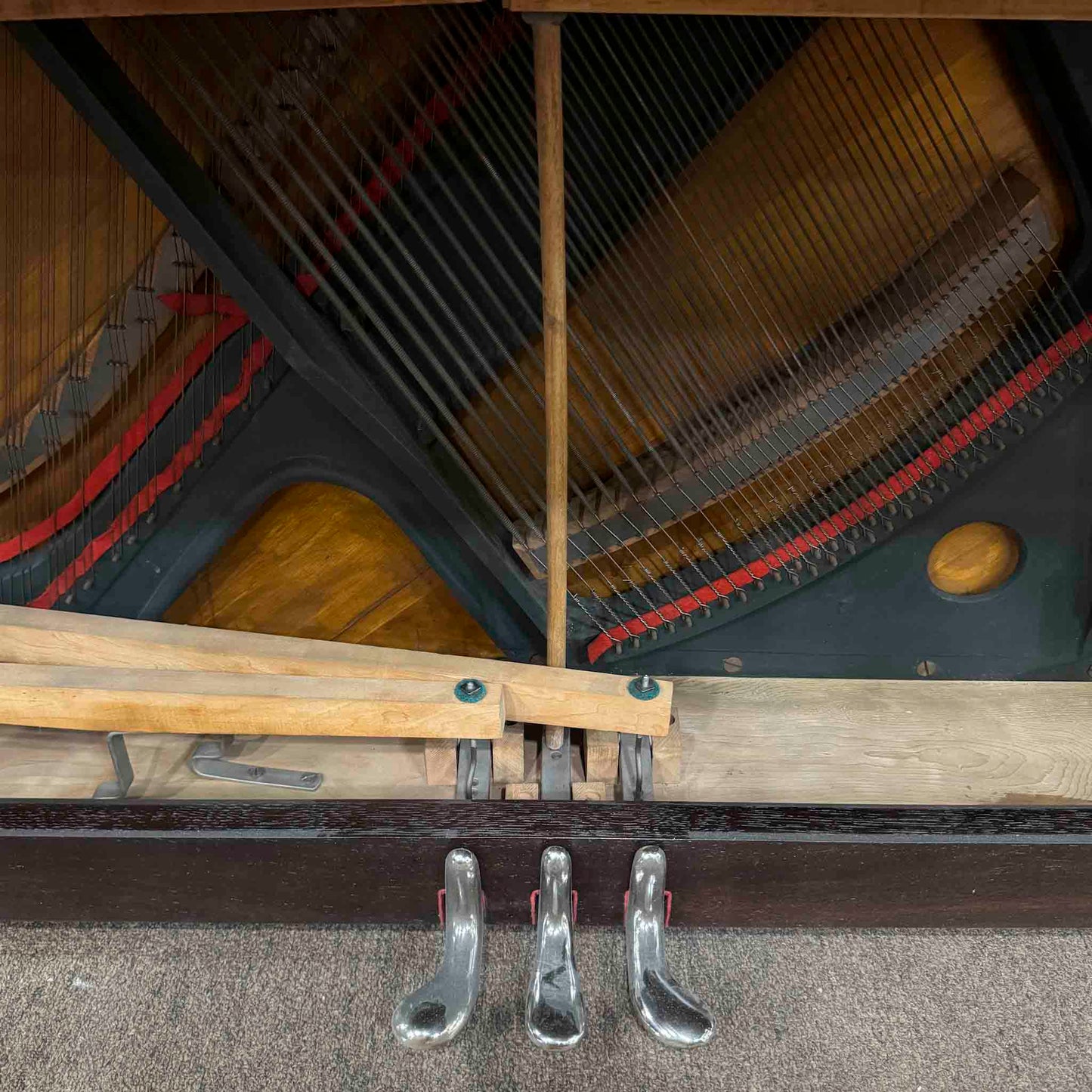 CURRENT SHOP WORK 1908 Werner 57" Wood Finish Commissioned Upright Piano
