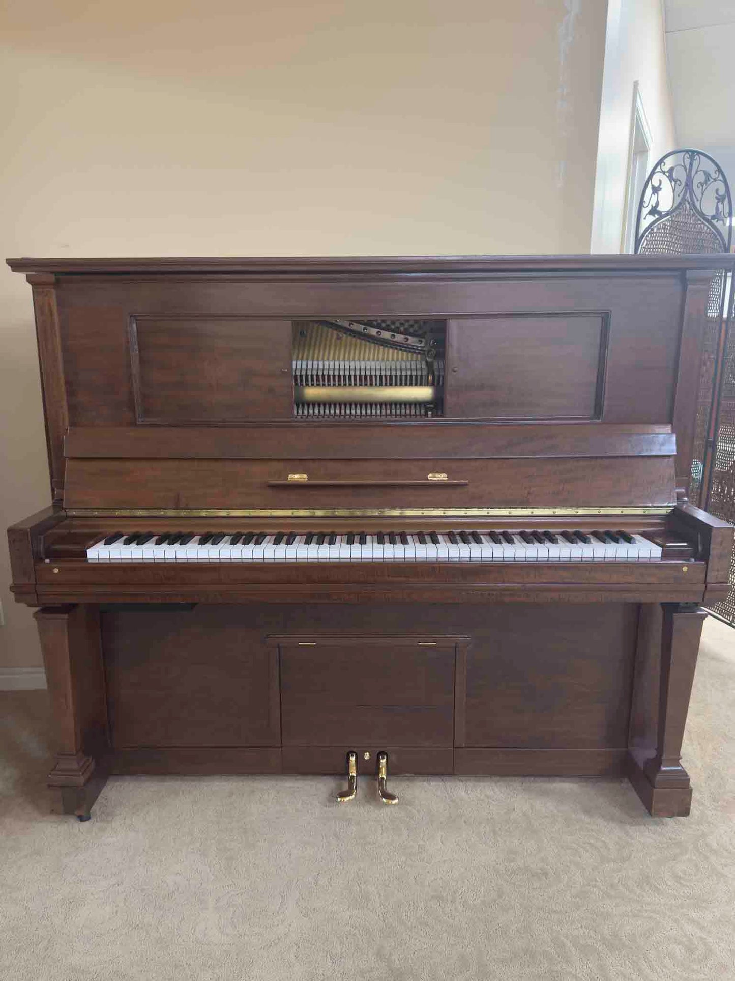HEIRLOOM RESTORATION 1911 Steinway & Sons 53" Wood Finish Commissioned Upright Piano