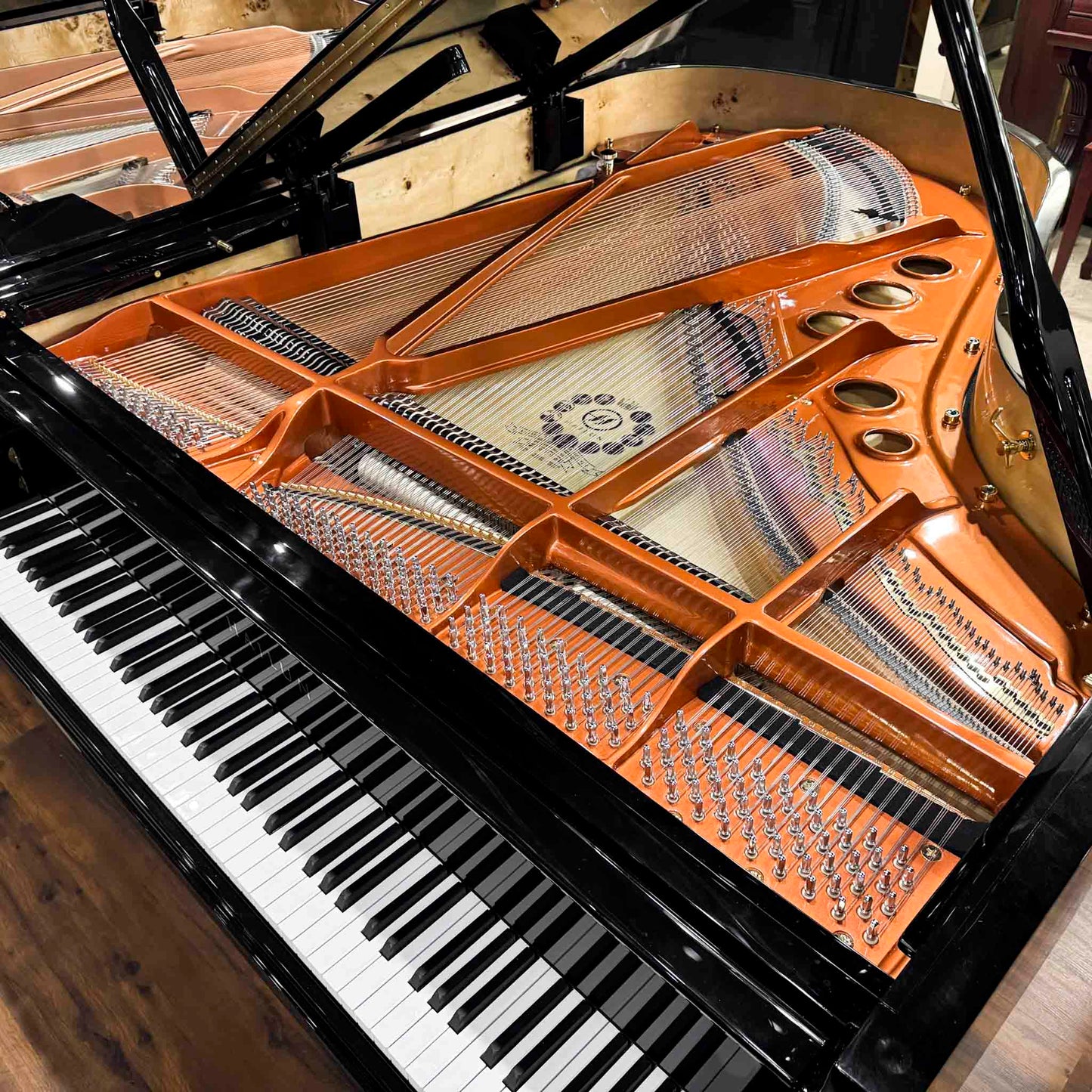 Hailun 198 6'6" Polished Black Grand Piano with Self Playing System
