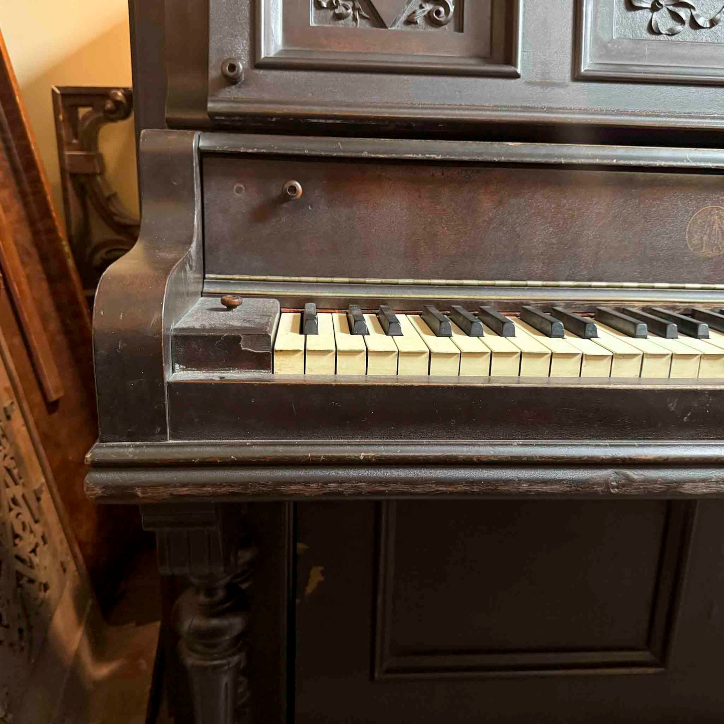 CURRENT SHOP WORK - 1901 Cunningham 56" Commissioned Upright Piano