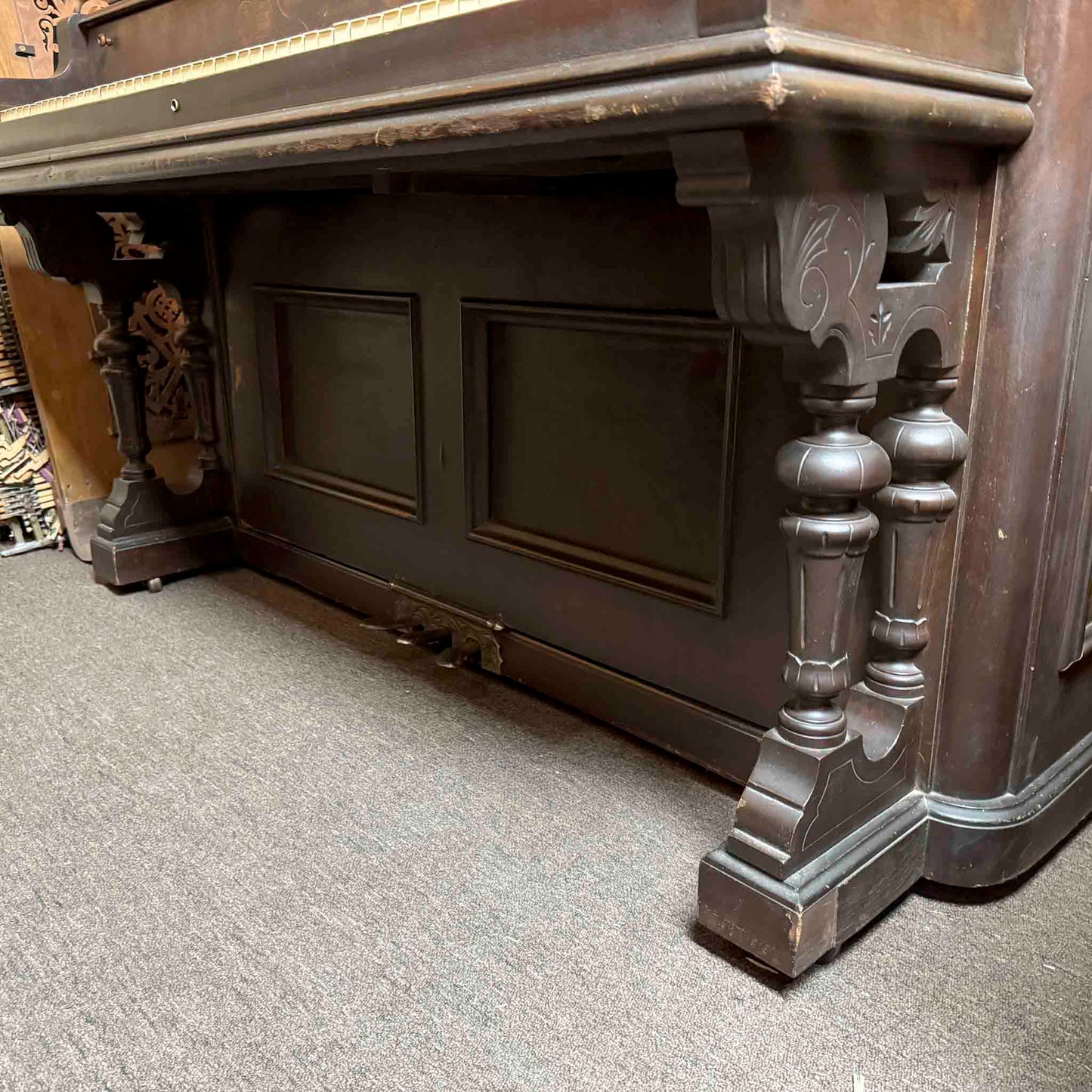 CURRENT SHOP WORK - 1901 Cunningham 56" Commissioned Upright Piano