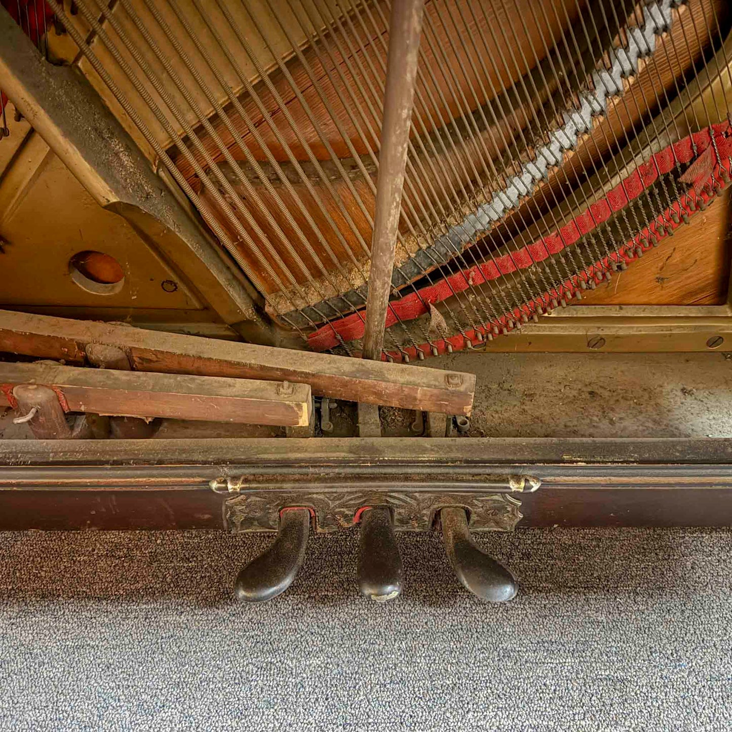 CURRENT SHOP WORK - 1901 Cunningham 56" Commissioned Upright Piano