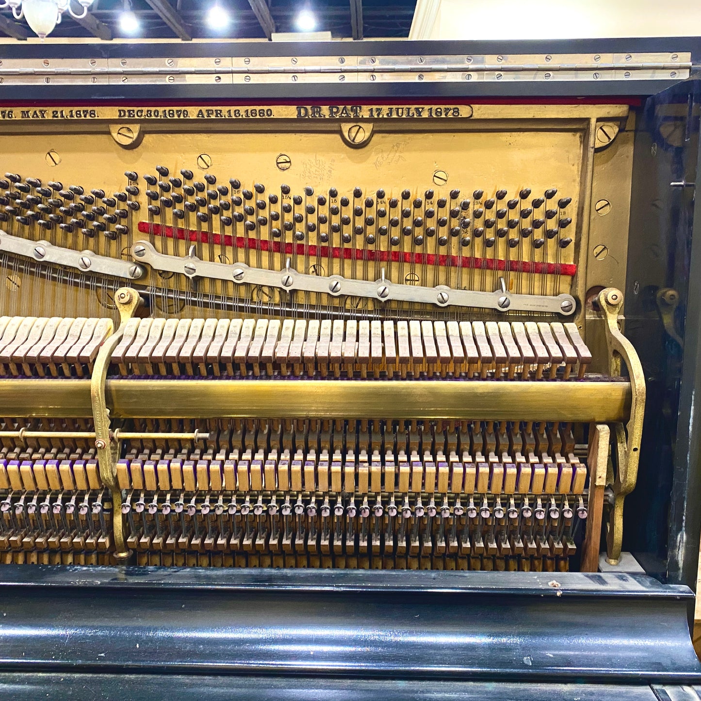 SOLD 1887 Steinway 52" Black Commissioned Upright Piano