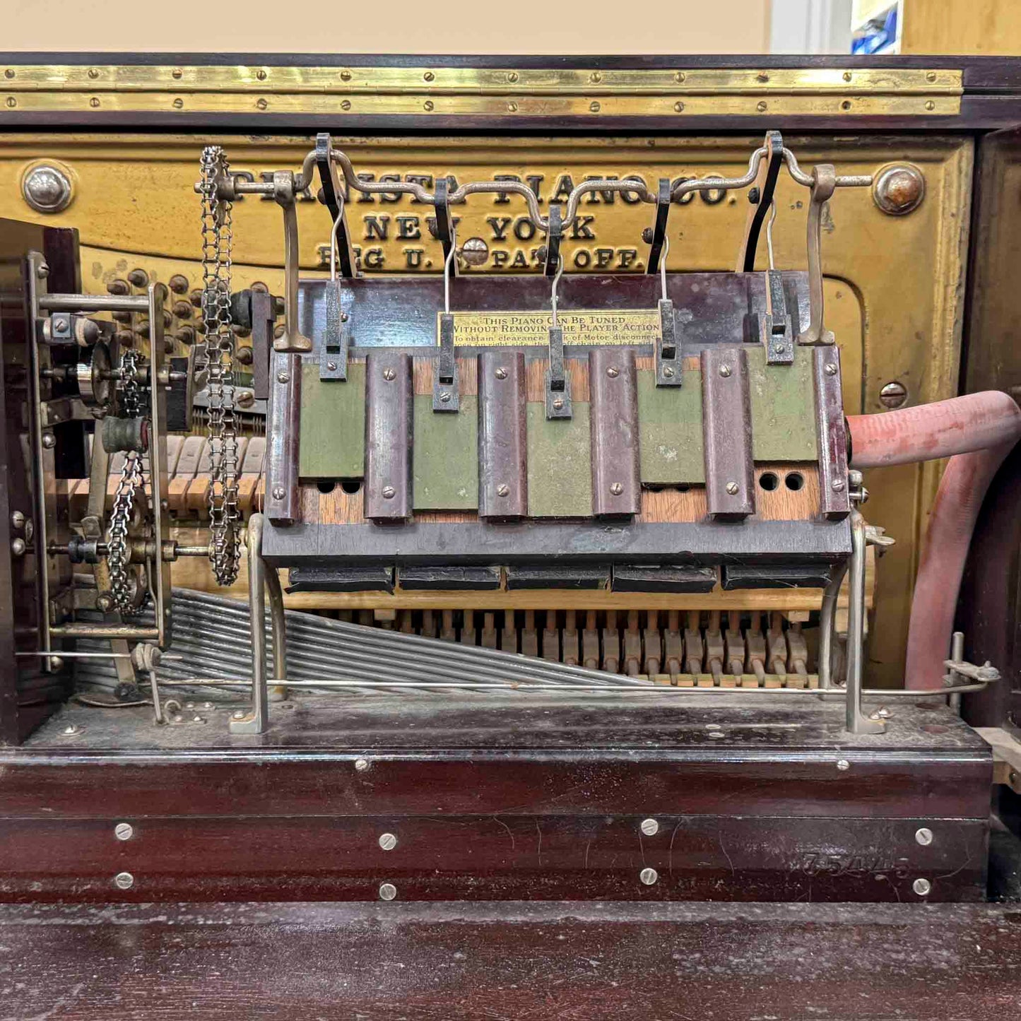 CURRENT SHOP WORK - 1914 Pianista Autopiano 51" Wood Finish Upright Player Piano