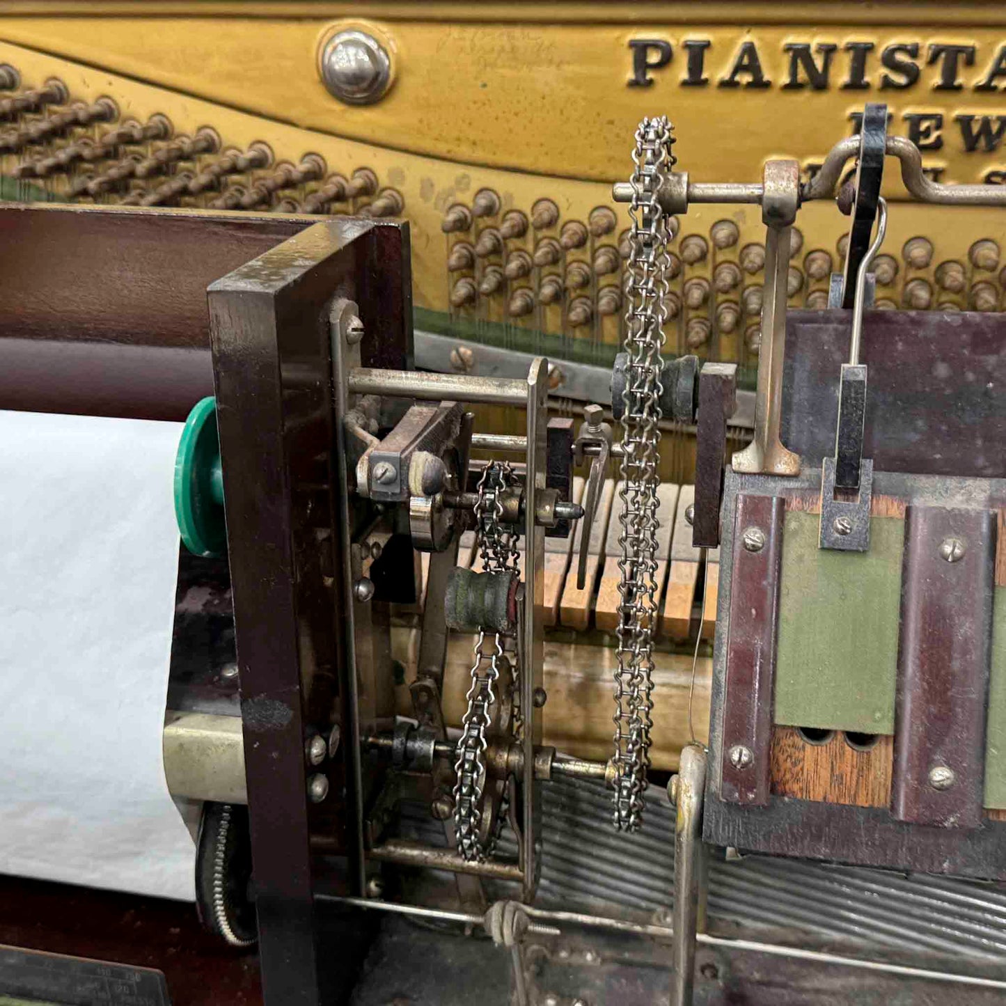 CURRENT SHOP WORK - 1914 Pianista Autopiano 51" Wood Finish Upright Player Piano