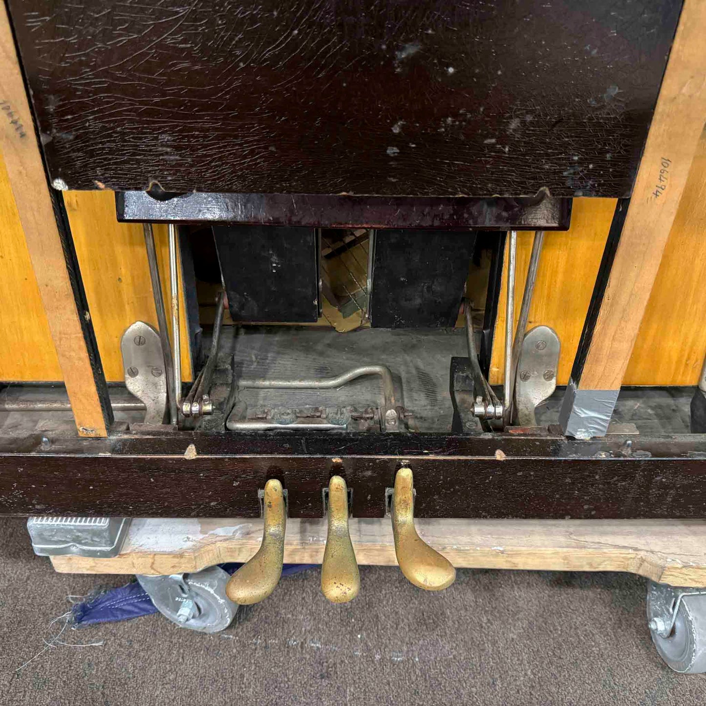 CURRENT SHOP WORK - 1914 Pianista Autopiano 51" Wood Finish Upright Player Piano