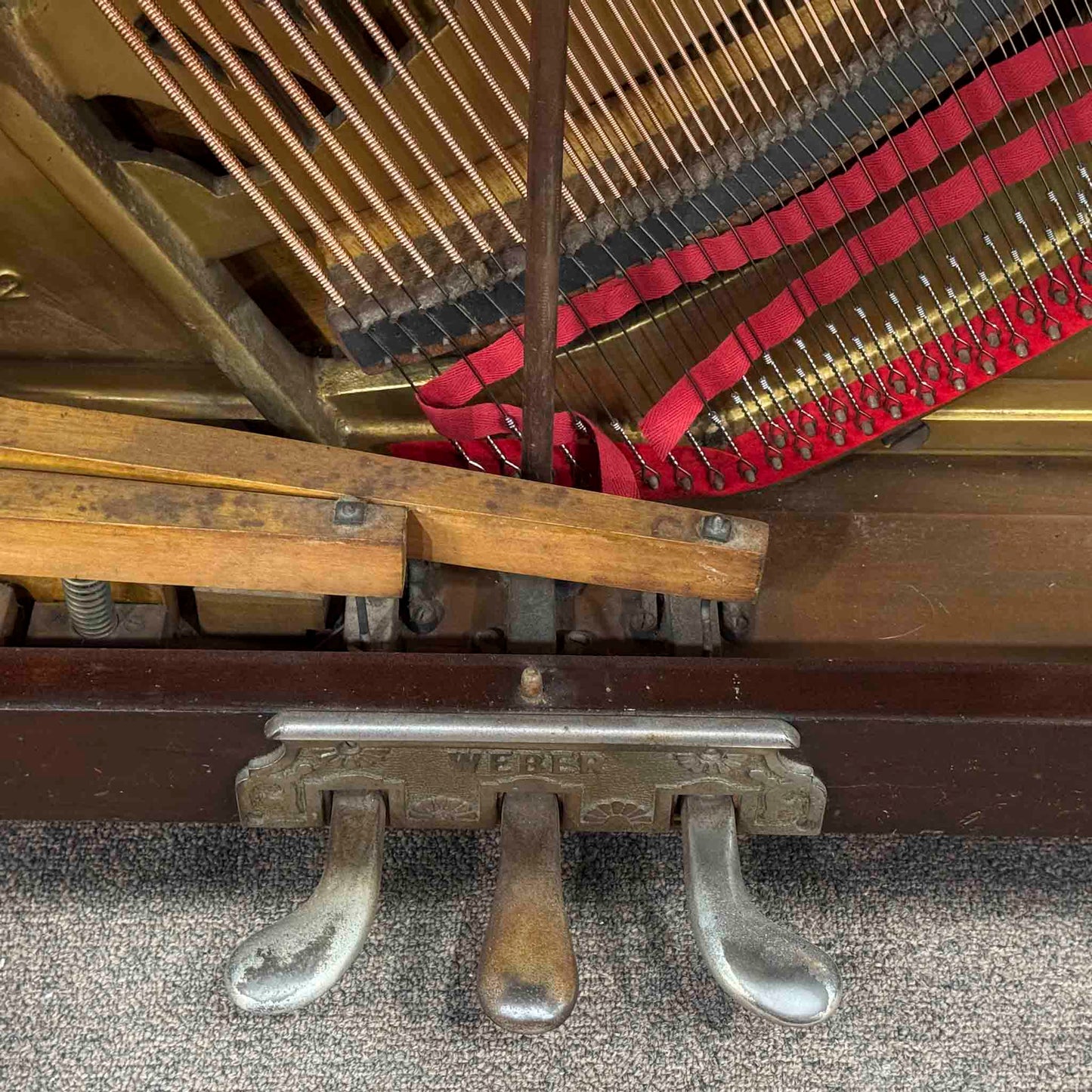 CURRENT SHOP WORK - 1899 Weber Wood Finish Commissioned Upright Piano