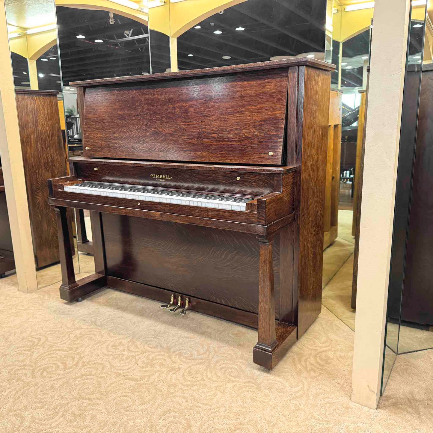 1919 Kimball 54" Wood Finish Upright Piano