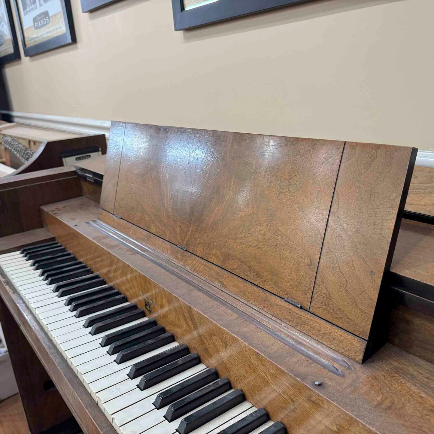 CURRENT SHOP WORK - 1937 Wurlitzer 34" Wood Finish Commissioned Spinet Piano