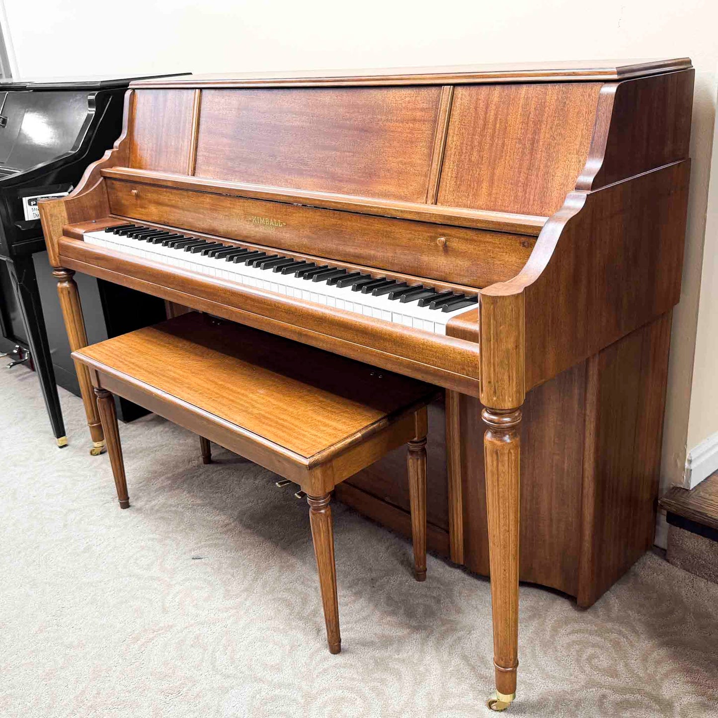 SOLD 1951 Kimball 42" Wood Finish Console Piano