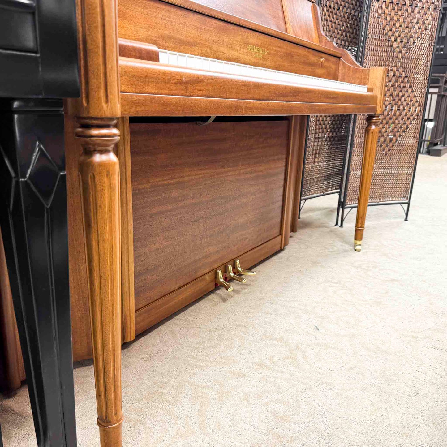 SOLD 1951 Kimball 42" Wood Finish Console Piano
