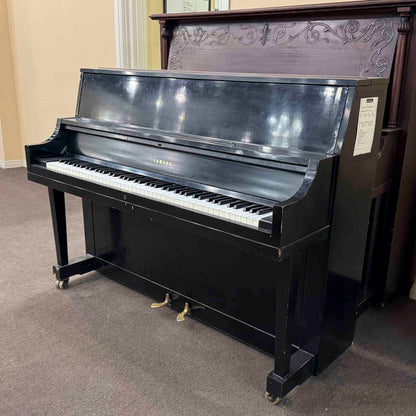 CURRENT SHOP WORK - 1968 Yamaha P2 44" Satin Black Commissioned Console Piano