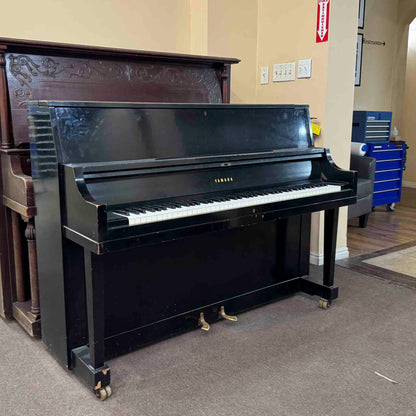 CURRENT SHOP WORK - 1968 Yamaha P2 44" Satin Black Commissioned Console Piano