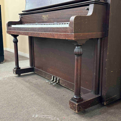 CURRENT SHOP WORK - 1907 Walworth Schulz & Co. 56" Mahogany Wood Finish Commissioned Upright Piano