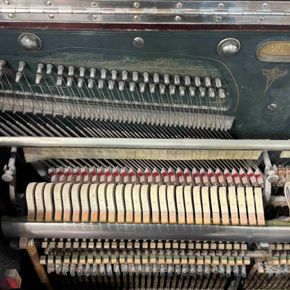 CURRENT SHOP WORK - 1907 Walworth Schulz & Co. 56" Mahogany Wood Finish Commissioned Upright Piano