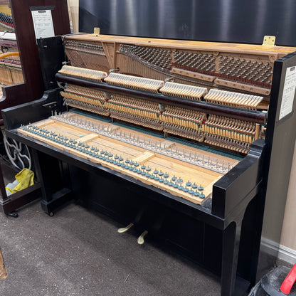 CURRENT SHOP WORK - 1957 Steinway & Sons 47" Satin Black Commissioned Studio Upright Piano
