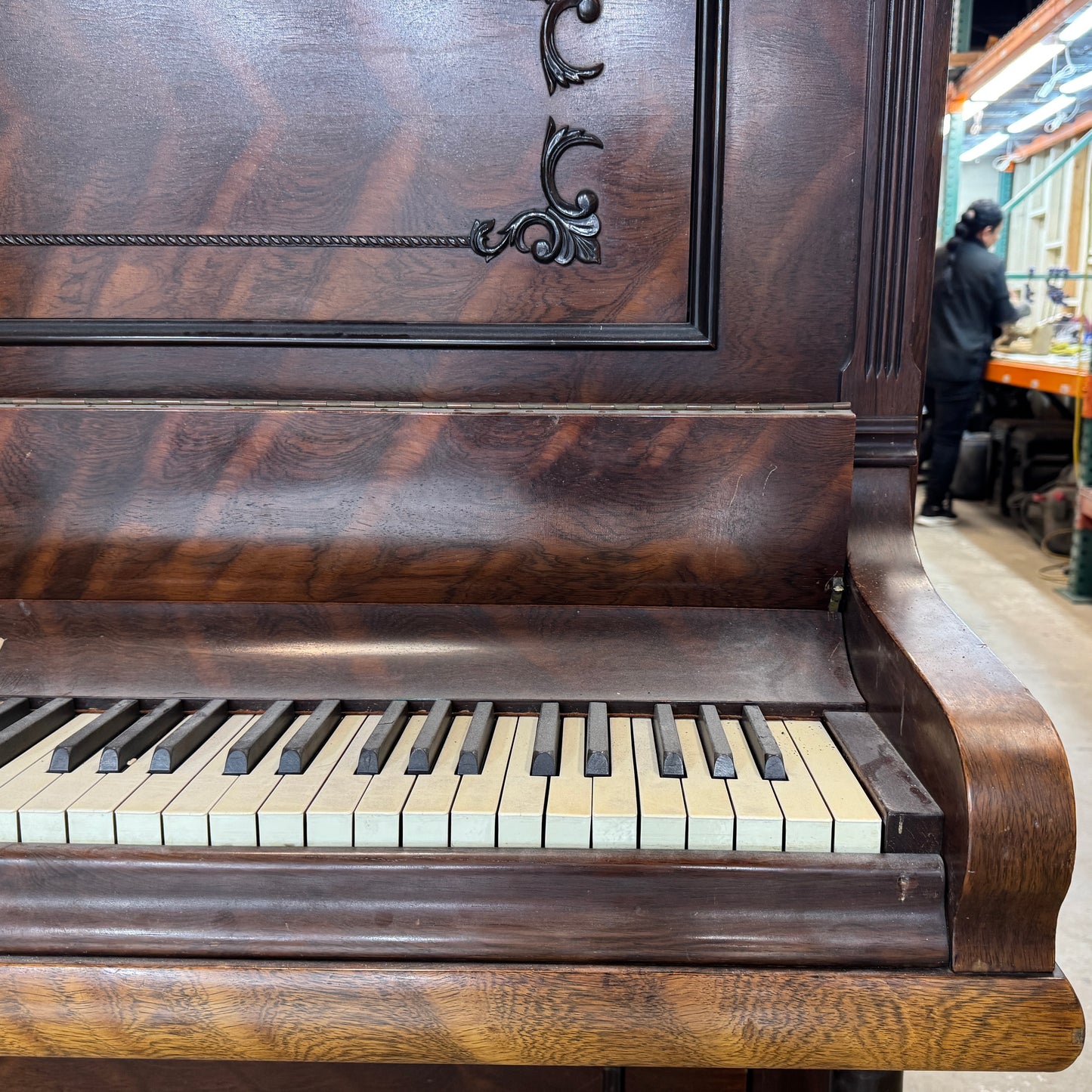 SOLD 1902 Kranich & Bach 54" Wood Finish Commissioned Upright Piano