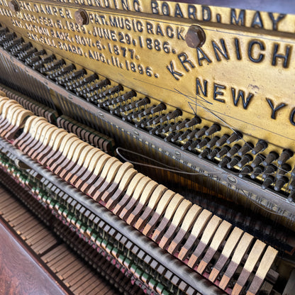 SOLD 1902 Kranich & Bach 54" Wood Finish Commissioned Upright Piano