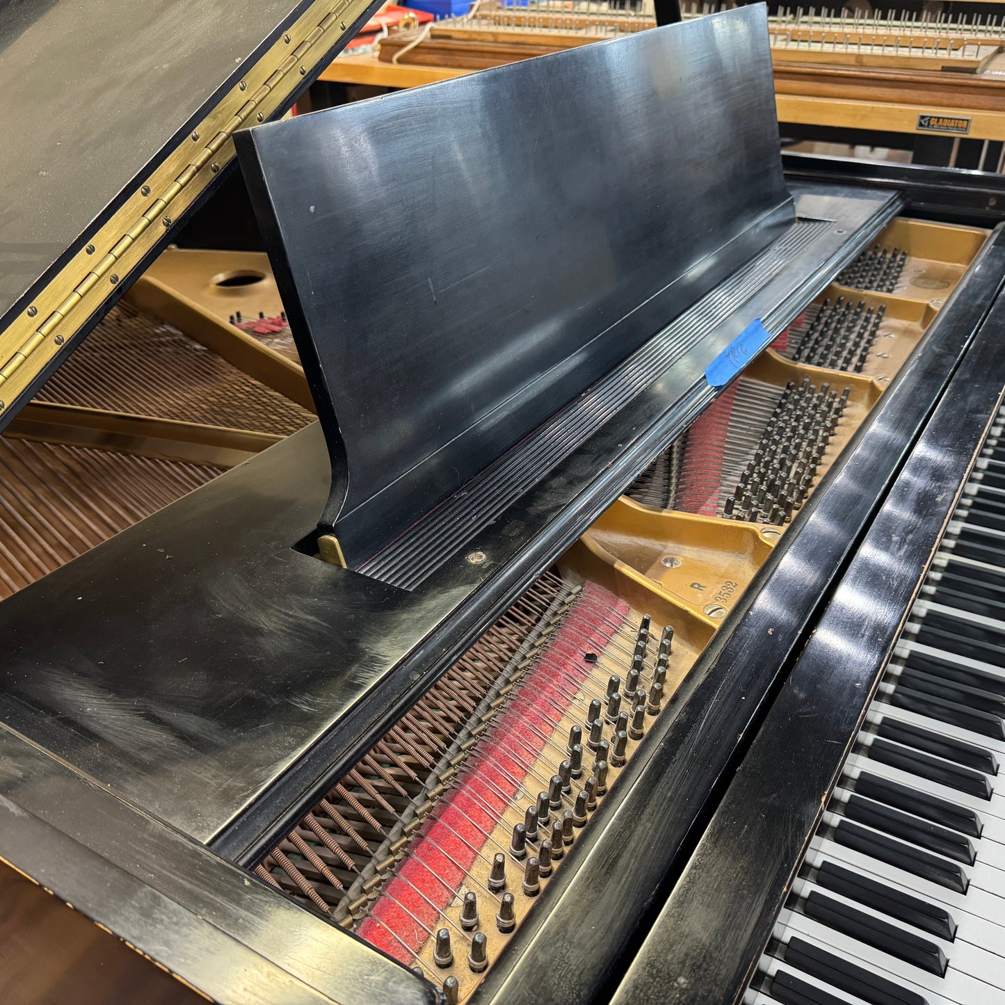 CURRENT SHOP WORK - 1978 Baldwin R 5'7" Satin Black Commissioned Grand Piano