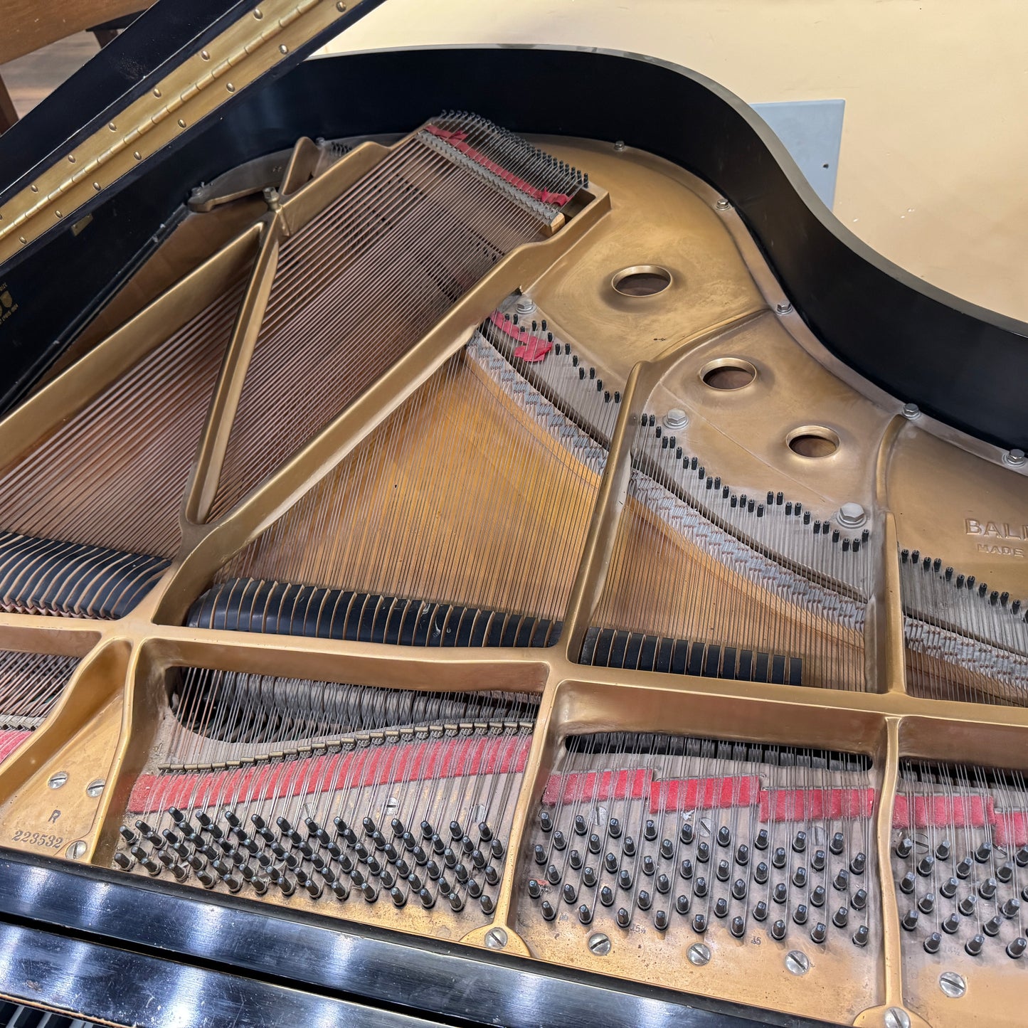 CURRENT SHOP WORK - 1978 Baldwin R 5'7" Satin Black Commissioned Grand Piano