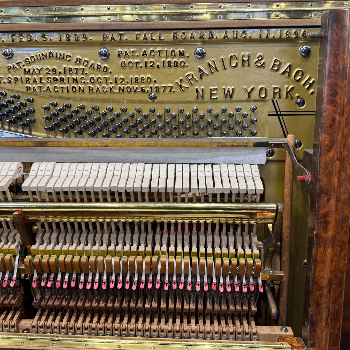 1880 Kranich & Bach 47" Wood Finish Upright Piano
