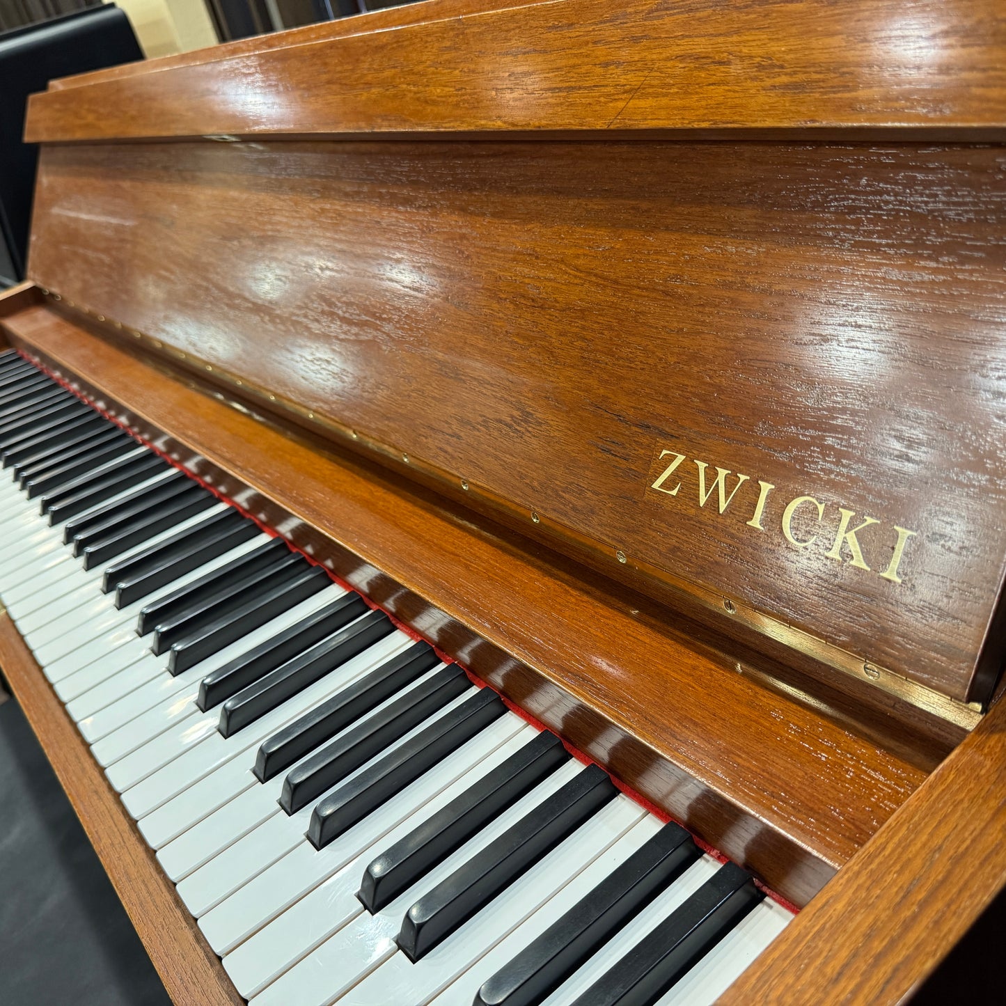 1960 Louis Zwicki 36" Teak Wood Finish Spinet Piano